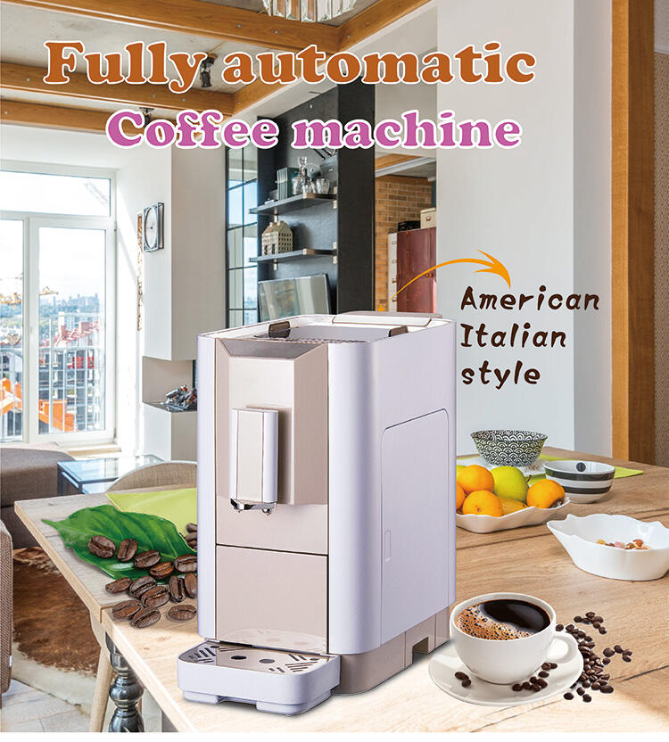 Máquina de café expresso doméstica, máquina de café italiana para escritório e fabricação de fábrica de grãos de café ao ar livre