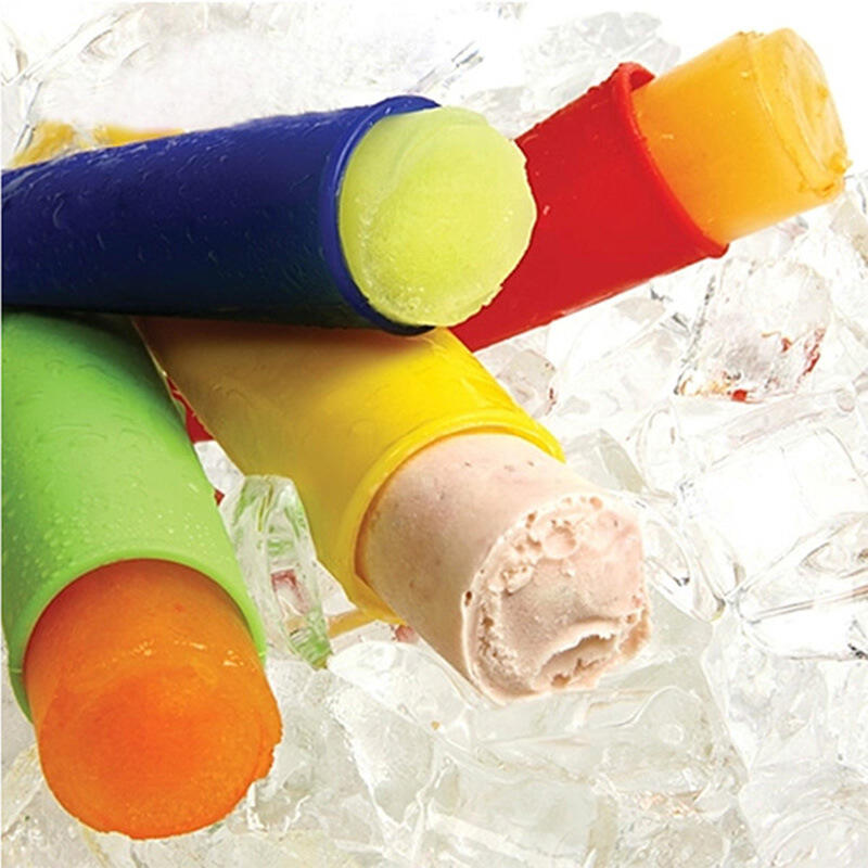 Summer Fruit Ice Cream Maker Silicone Ice Popsicle Molds DIY silicon ice popsicle maker supplier