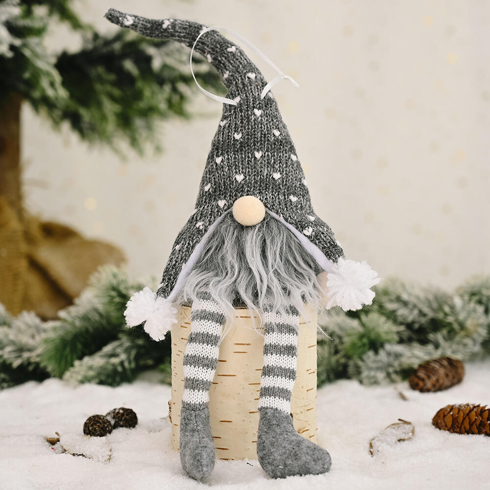 Christmas Gnome Light Plush Gnomes Gonk With Lights & Long Legs Hanging Ornaments details