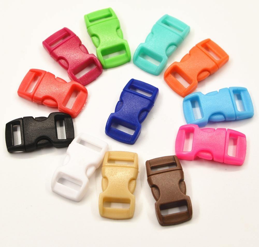 Plastic colored quick side release buckle for dog pet collar