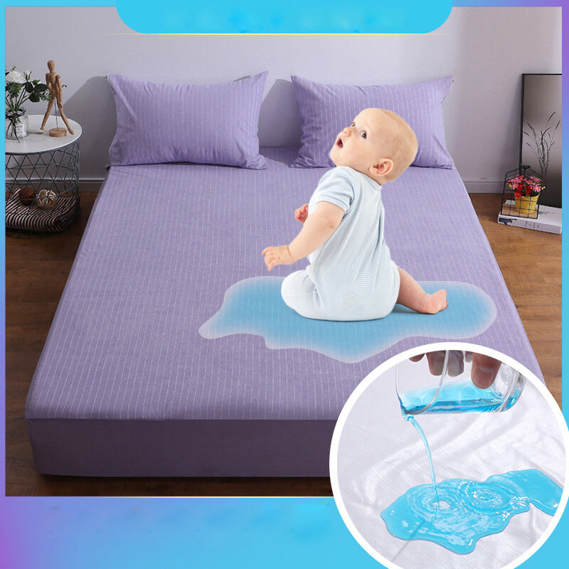 Soft Breathable waterproof fabric elastic baby bed cover pillow cases fitted bed sheet manufacture