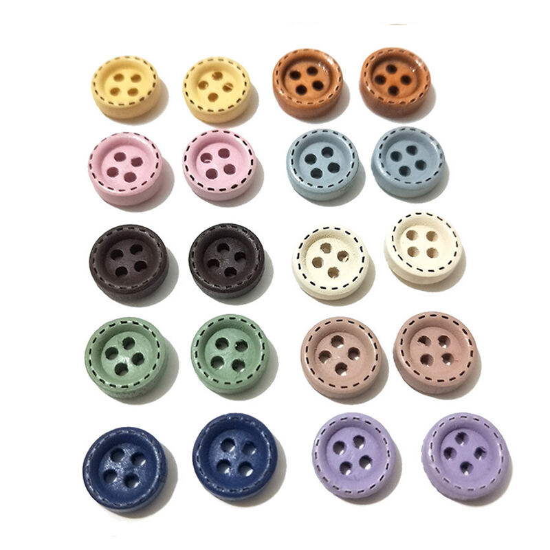 16L 10mm 4 holes wooden button for baby clothing