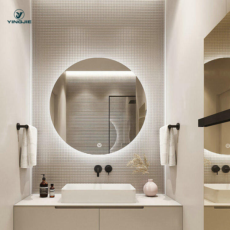 40B-60B Android System Top Quality Customized Hotel rimless LED Touch Screen Bathroom Mirror