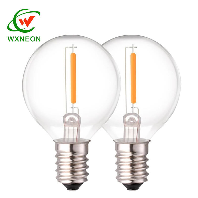 Outdoor Christmas Decorate 0.5W E12 Base Glass Shell G40 Led Filament Globe Replacement Bulbs supplier