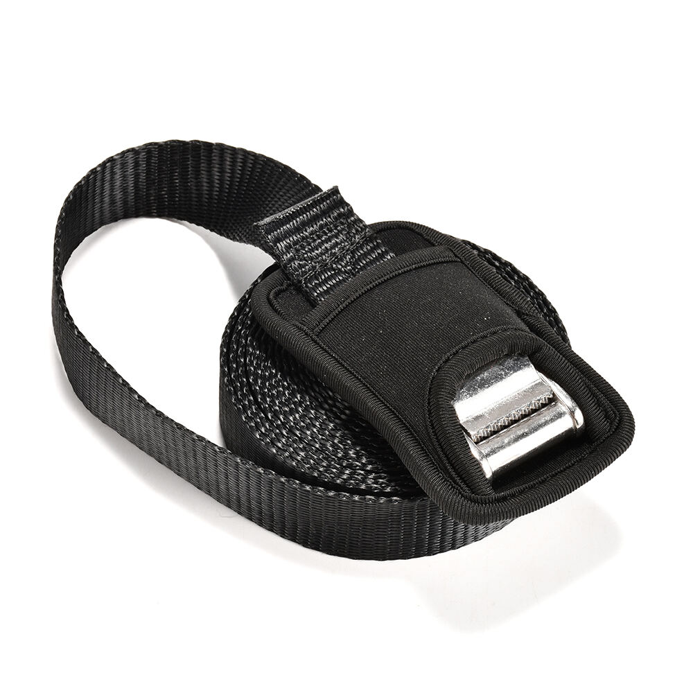 250mm 450kg stainless steel cam buckle webbing tie down strap with soft pad factory