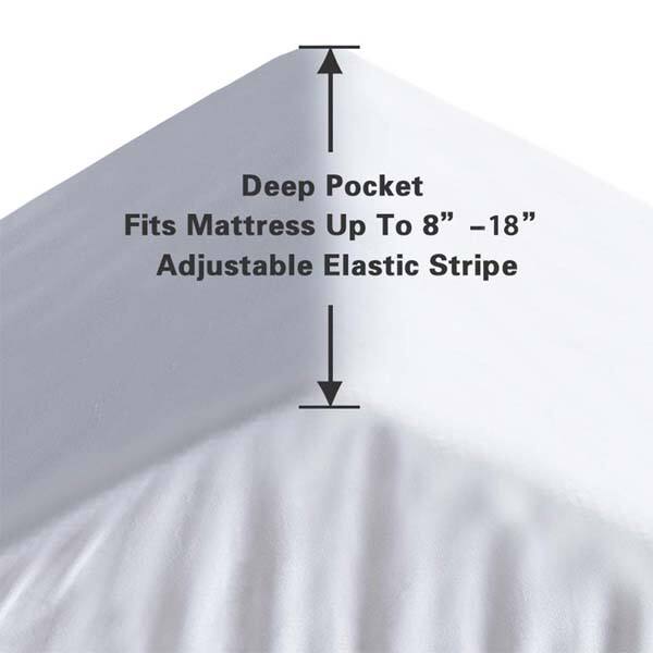 Fitted down mattress pad cover quilted fit with 18 deep pocket details