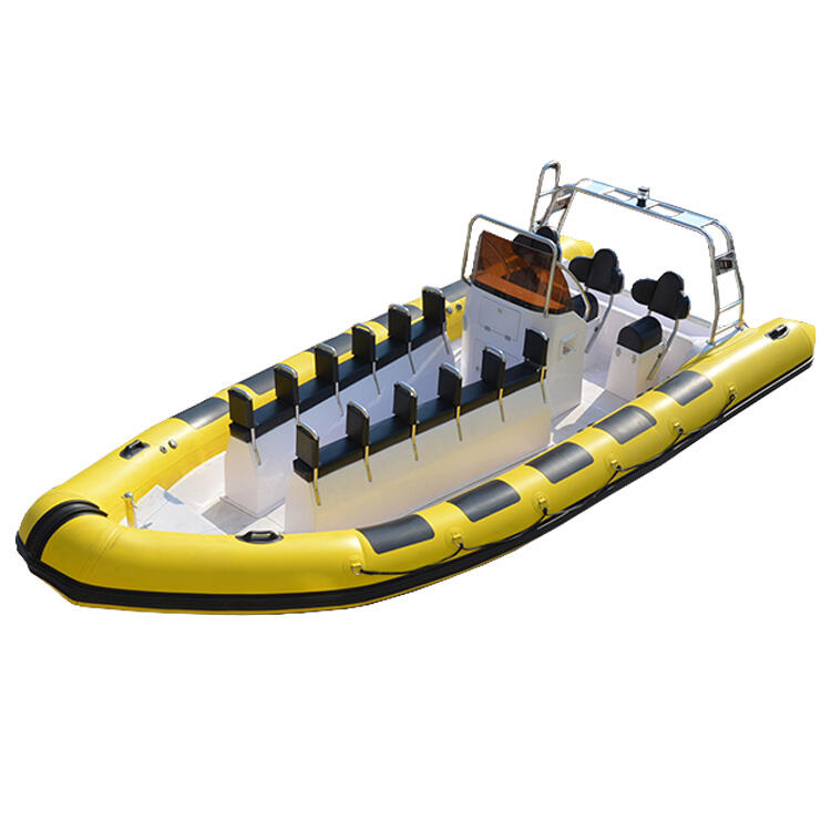 fiberglass semi-rigid inflatable fiberglass boat 700 Tourist boat yacht manufacture