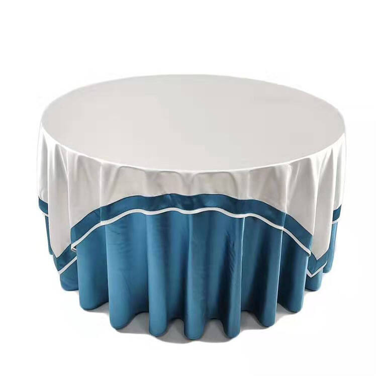 Luxury custom printed logo polyester round table cover cloths tafelkleed