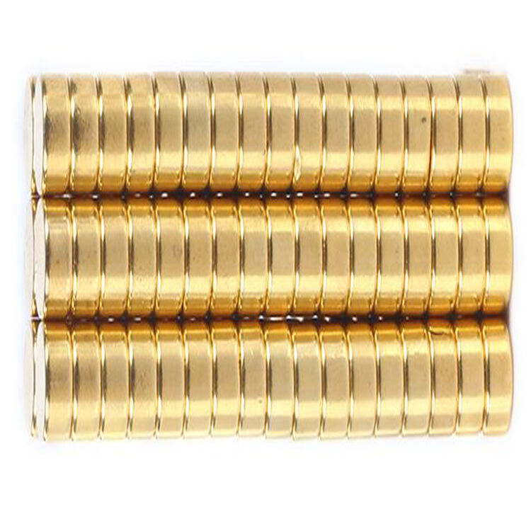 Gold-plated permanent neodymium magnet supplier