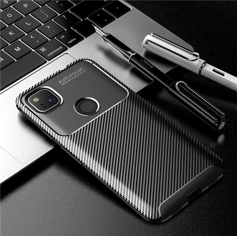 Laudtec Black Pearly-lustre Shell Carbon fiber Soft TPU Mobile Phone Case For google Pixel 4XL 4A 4 3XL 3A 3 manufacture