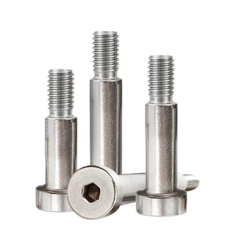 Custom Stainless Steel Precision M3 M4 M5 M6 M8 Cylindrical Low Profile Head Slotted Shoulder Step Screws details