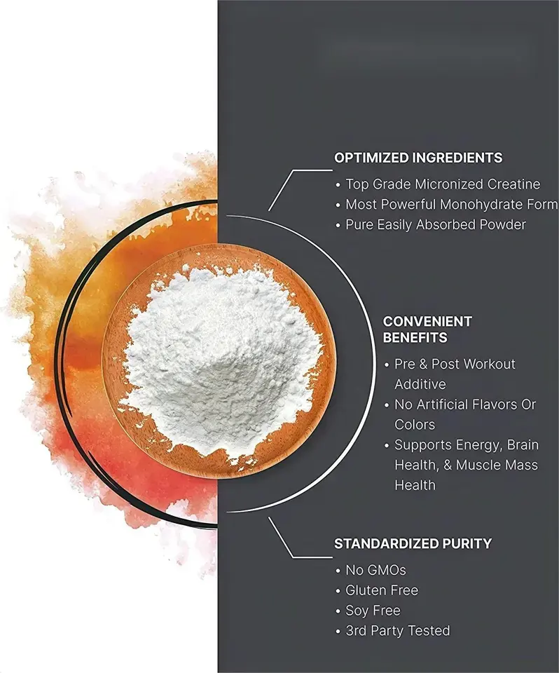 Hot-Selling OEM /ODM Creatine 300 Grams 100% Pure Raw Creatine Monohydrate Powder In bulk supplier