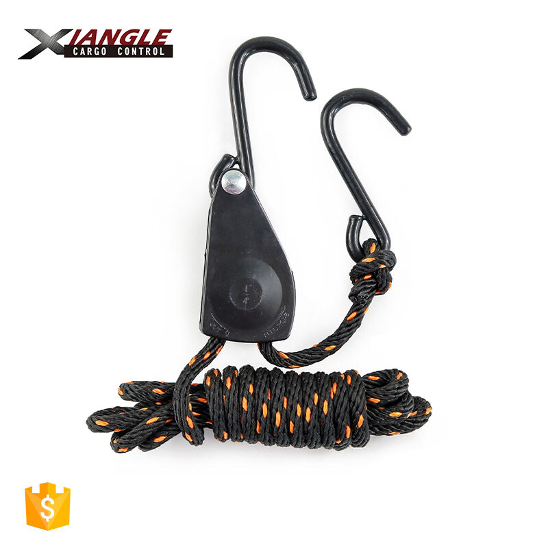 1/4'' Multi Uses Rope Ratchet Tie Down with S-Shaped Hook Adjustable Rope Hanger Rope Ratchet Tie Down supplier