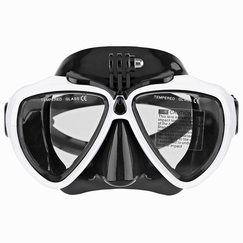 Custom logo color adults OEM low volume scuba dive mask with go-pro camera mount diving goggles for swimming snorkeling  gear factory