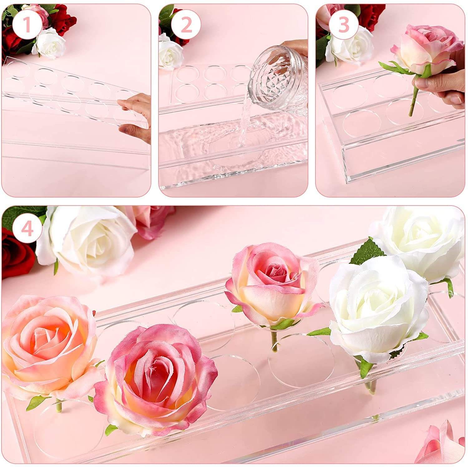 Wedding Centerpieces Table Decorations Clear Rectangular Acrylic Flower Box Clear Acrylic display  Acrylic Flower Vase factory