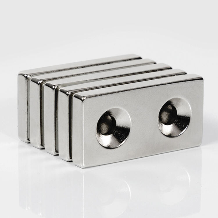 Rectangular Custom Shape Cube Sink Hole Neodymium Magnet details