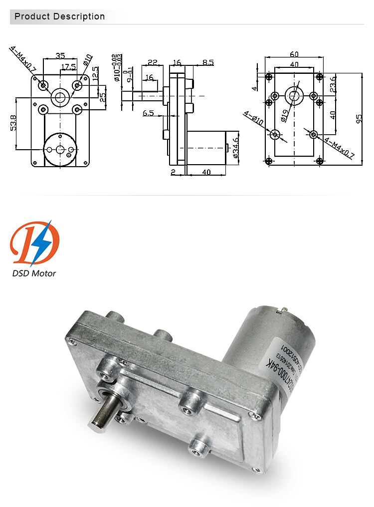 DSD-95SS3540 95mm Gearbox 3540 High Torque 30kg Brushed DC motor supplier