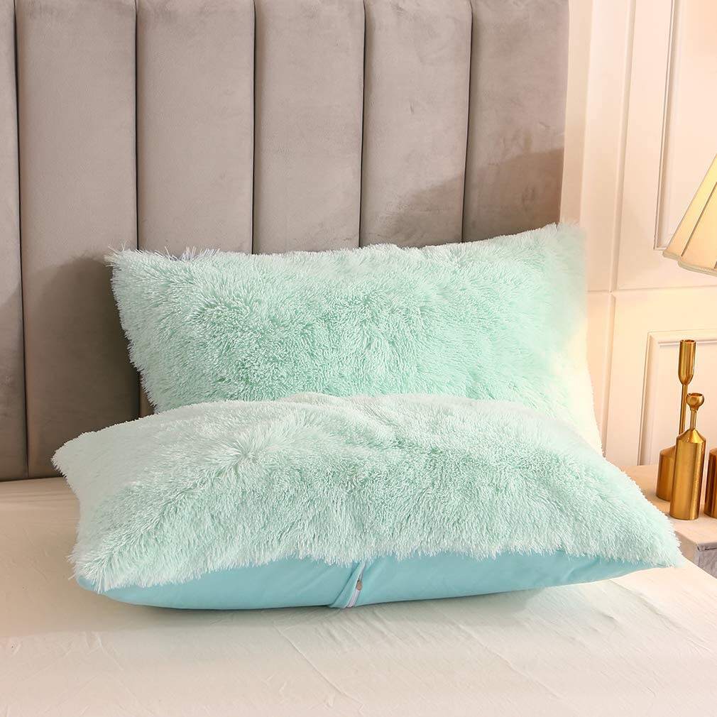 Ultra Soft luxury duvet cover winter super warm long plush bedding set with Pillow Shams details