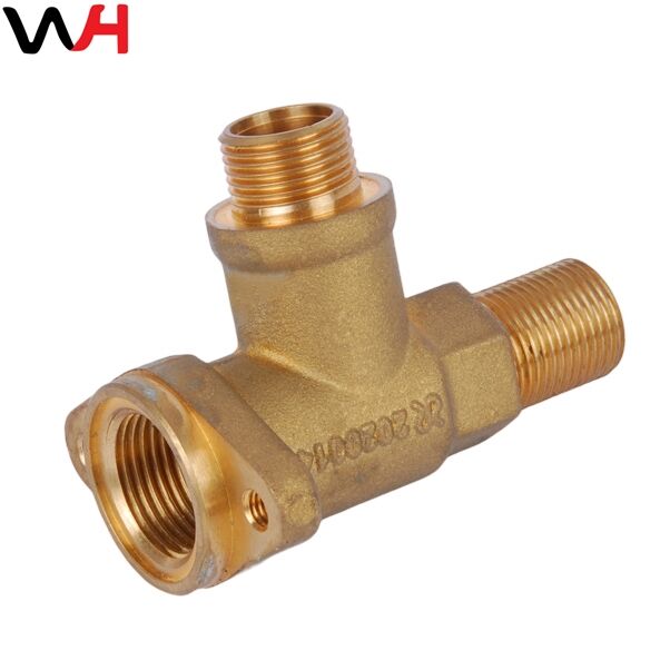 China factory  high quality CNC Machining Metals Brass Flare Pipe Fittings Cross  fitting details