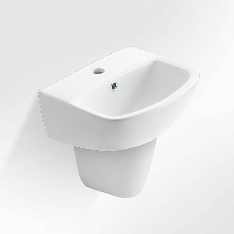 ceramic wash basin sink hand wash basin with wall hung pedestal for bathroom manufacture