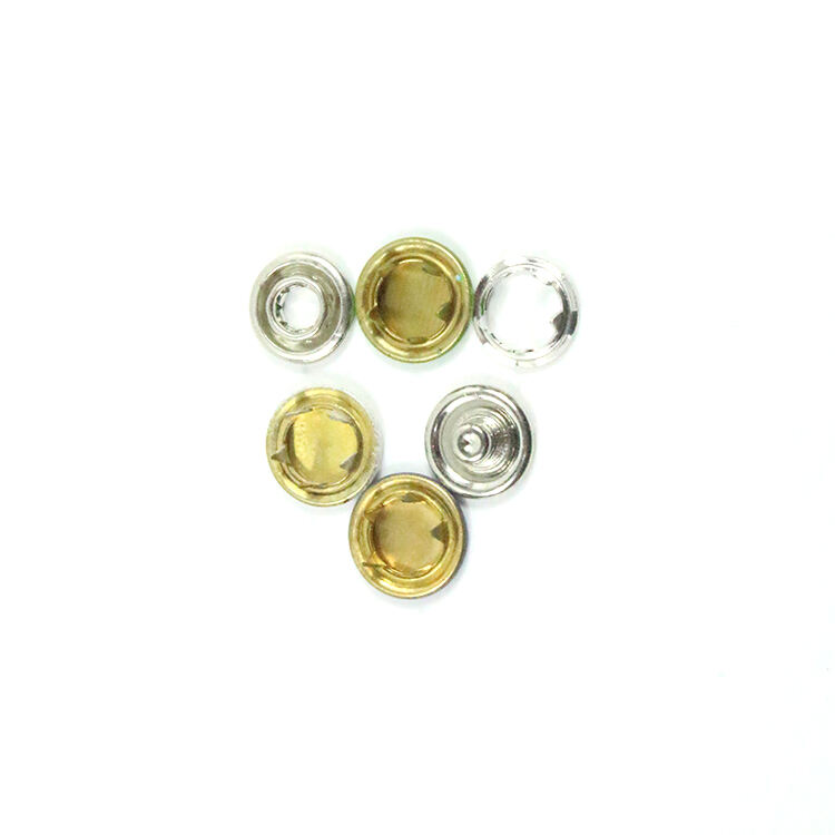 Highly cost effective painting color cap brass prong ring snap button