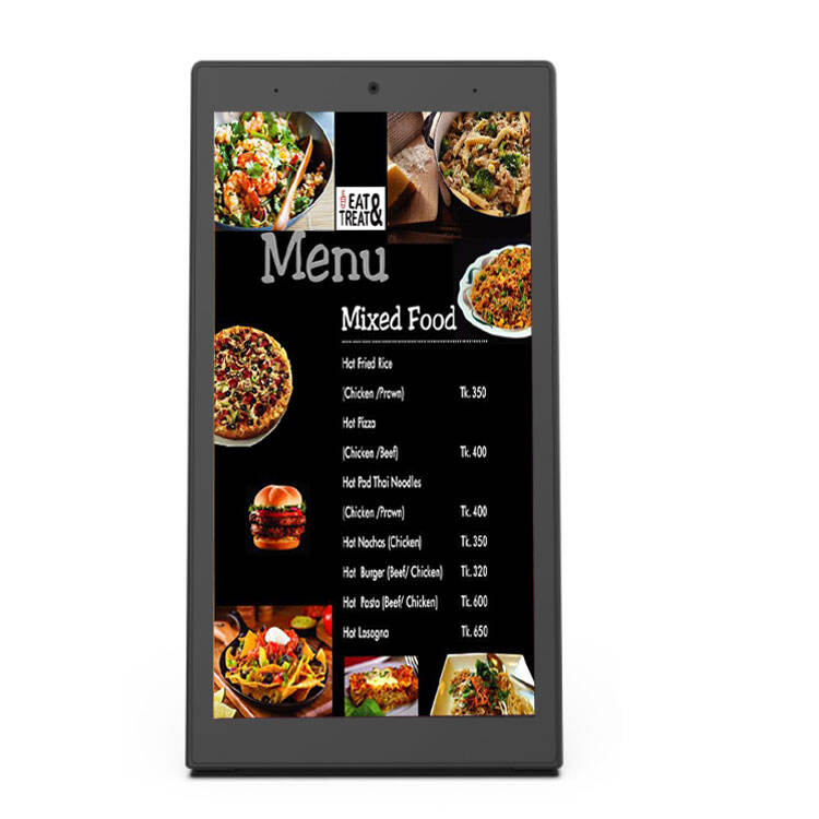 10.1 15.6 inch digital signage all-in-one Android advertising display restaurant counter table L shape supplier