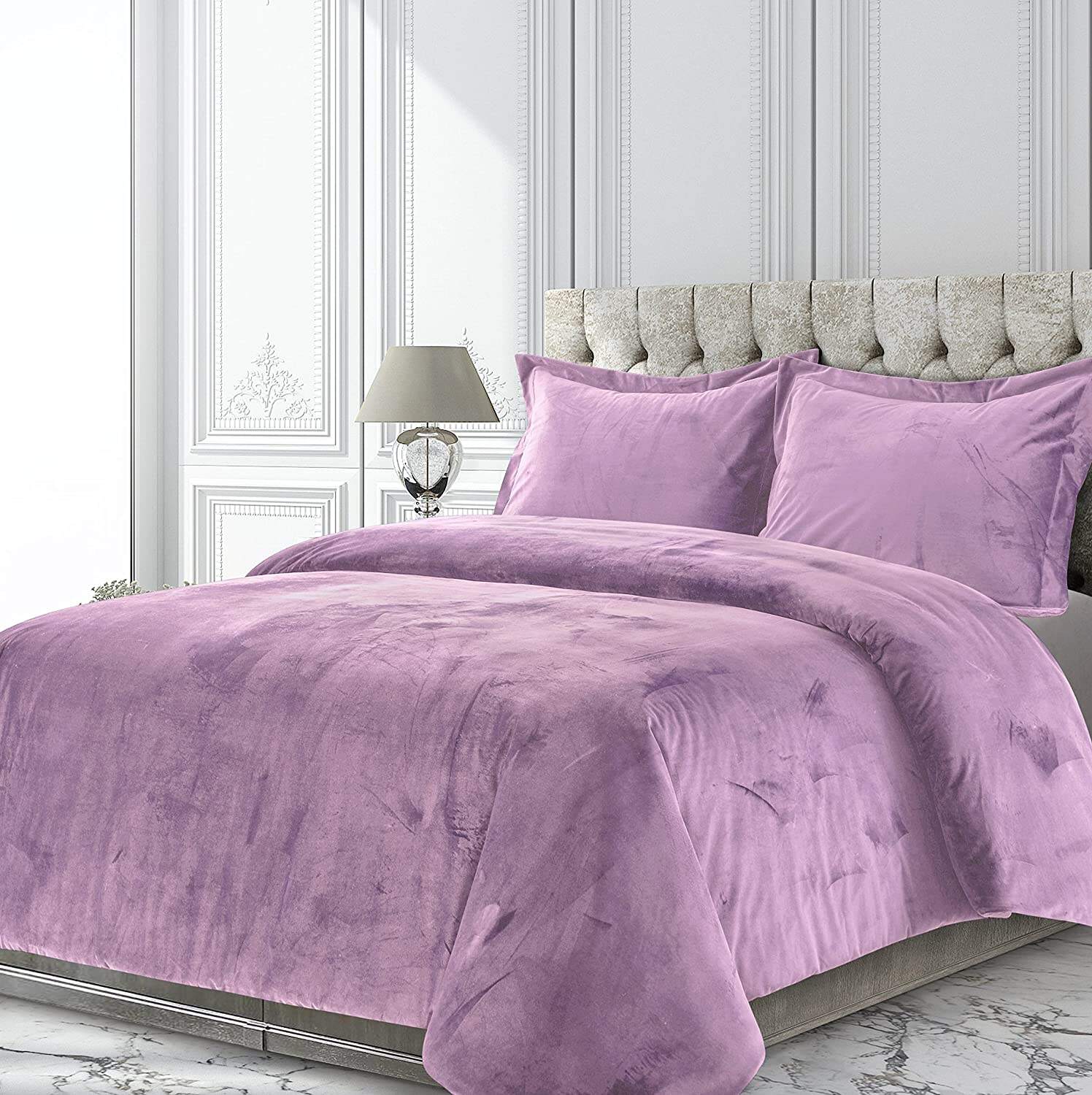 Wholesale 3 Pieces Winter Soft Thick bedding set Velvet comforter Oversized Solid duvet set details