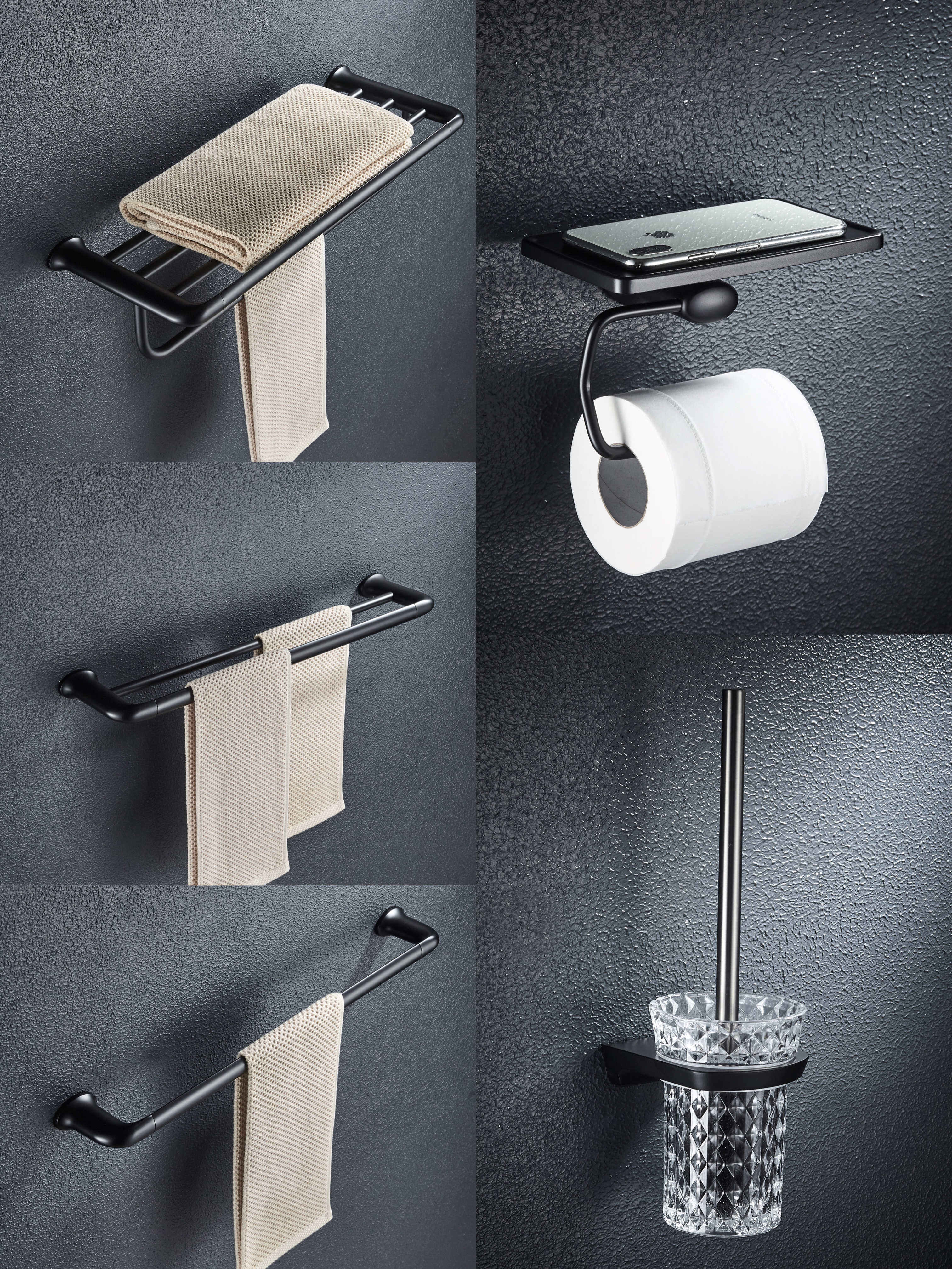 China cheap complete Bathroom Hardware Stainless Steel Bathroom Accessories Set manufacture