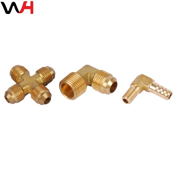 China factory  high quality CNC Machining Metals Brass Flare Pipe Fittings Cross  fitting supplier