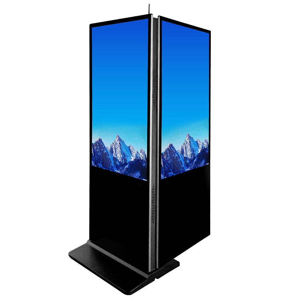 55 inch cheap price double side touch screen lcd monitor digital signage kiosk floor standing advertising display supplier
