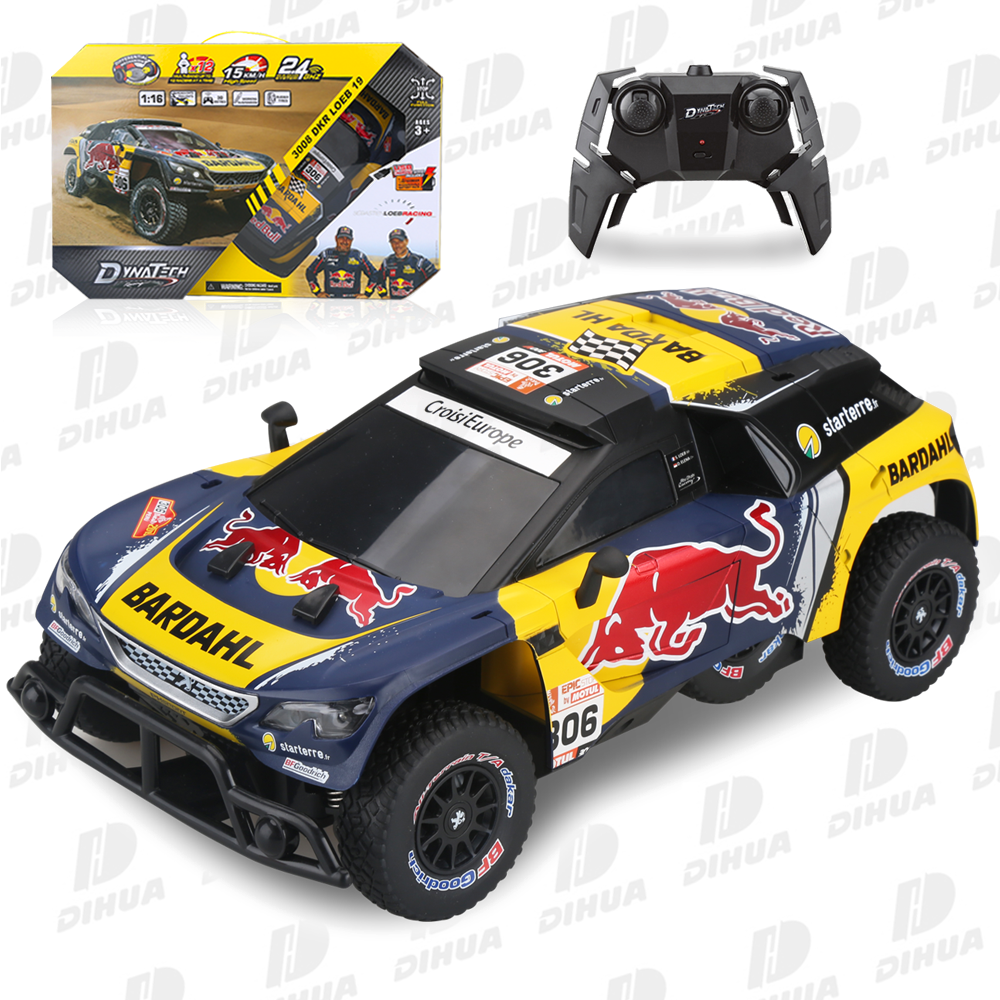 DYNATECH - 1:16 2.4G Red Bull PEUGEOT 3008 Official Licensed Remote Control Truck All Terrains Toy Racing OffRoad RC Car 15 KM/h