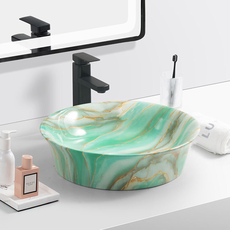 high quality colorful marble wash basin bathroom hand wash sink for hotel supplier