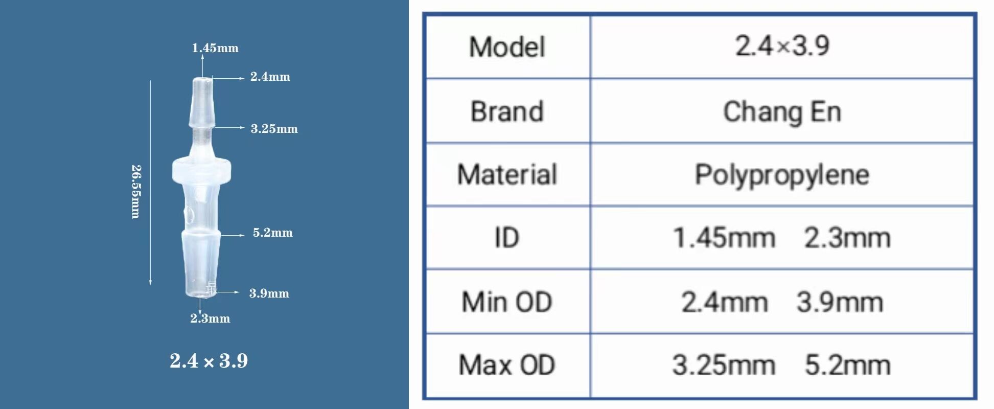 Flexible hose connector pp plastic straight through joint pipe reductor fittings manufacture