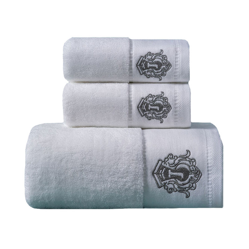 Wholesale five star hotel pure cotton pure white bath towel absorbent thick soft face towel bath towel