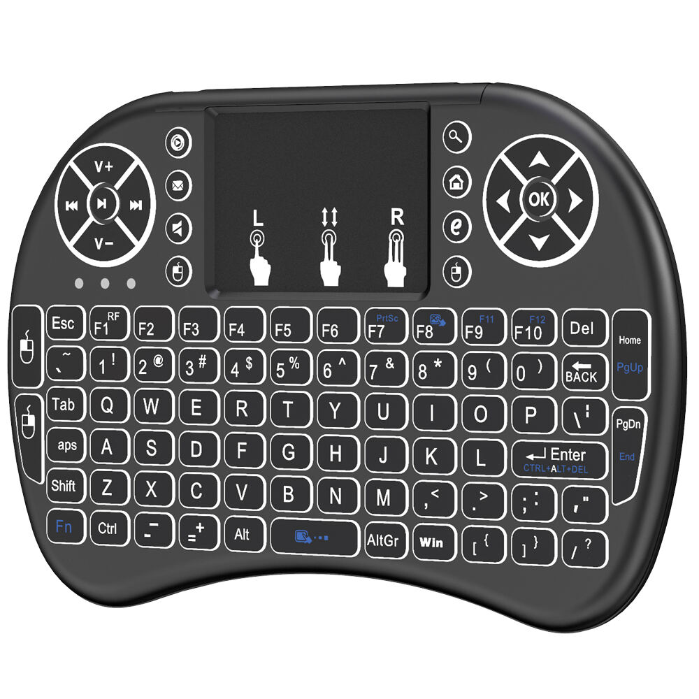 Hot selling Universal wireless keyboard mouse combo 2.4G wireless I8 mini keyboard smart remote control