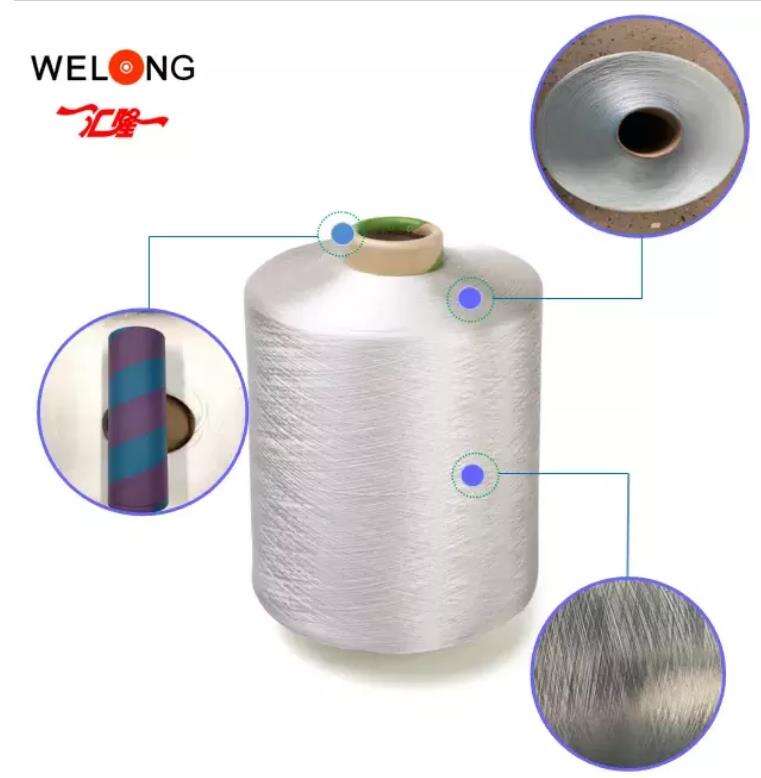 WELONG 100% polyester yarn High Quality Filament Polyester Yarn 20/2  DTY 100% Polyester Durable Colorfast Brilliant Shine factory