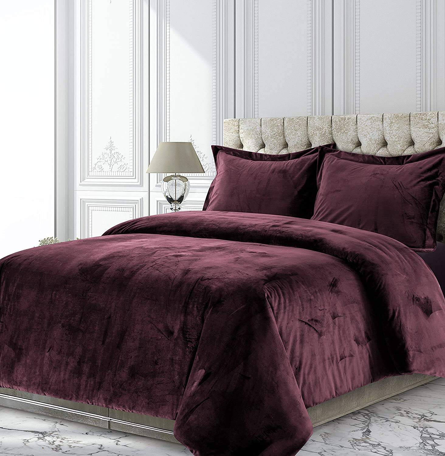 Wholesale 3 Pieces Winter Soft Thick bedding set Velvet comforter Oversized Solid duvet set supplier