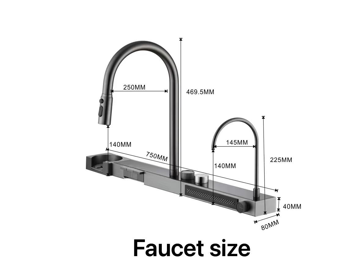 2023 Amazon Trend  Nano Black  Stainless Steel 304 Piano Key Rainfall Fregadero De Cocina Kitchen Sink supplier