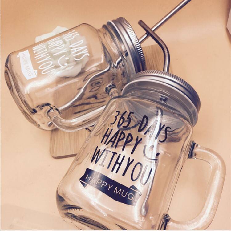 Mason glass bottle