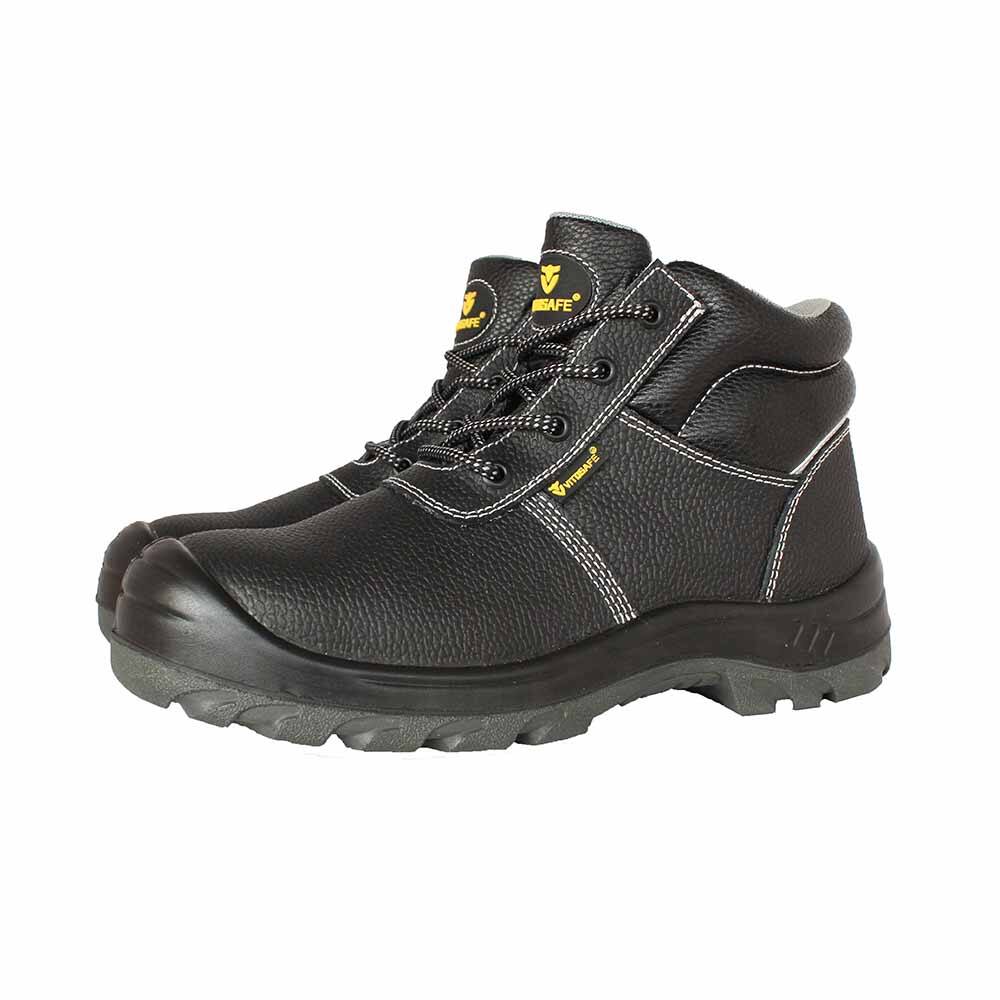 High Quality Comfortable Genuine Leather Oil Resistant Lightweight Work Boots Safety Shoes for Men manufacture