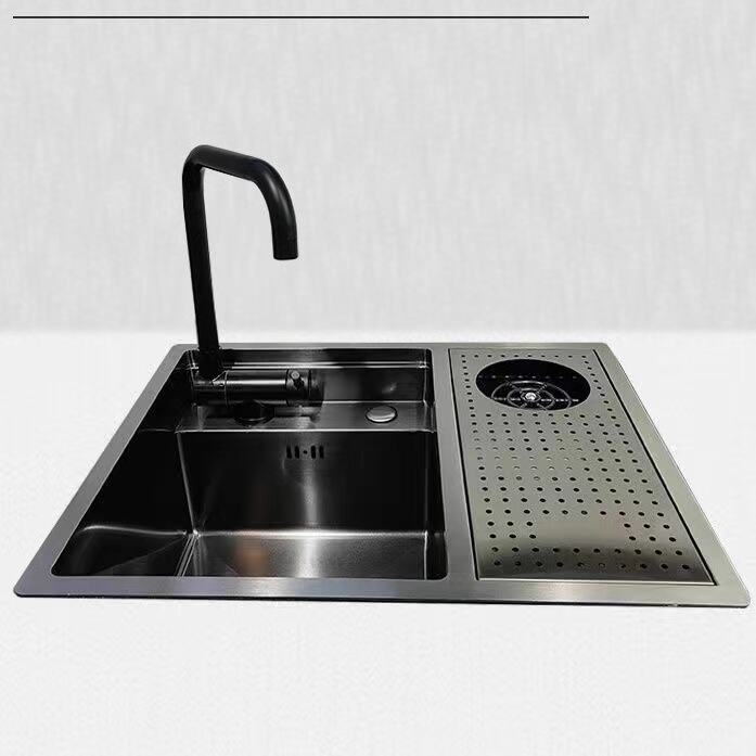 2023 Black Hidden  Bar Counter  Cover Concealed Single  Kitchen Faucet 304 Stainless Steel Kitchen Sink details