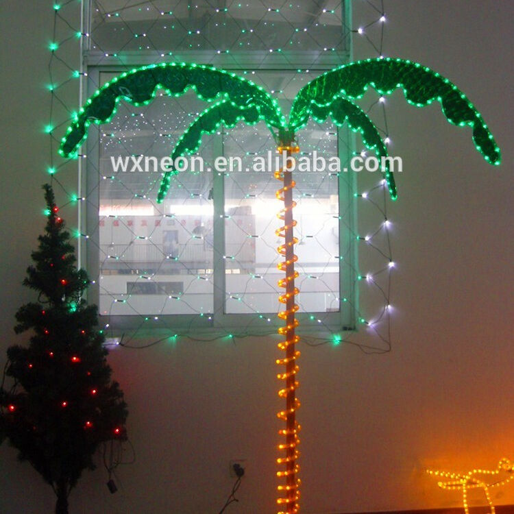 Outdoor Garden Decorate 4.5' Deluxe LED Rope Lighted Palm Tree Lights factory