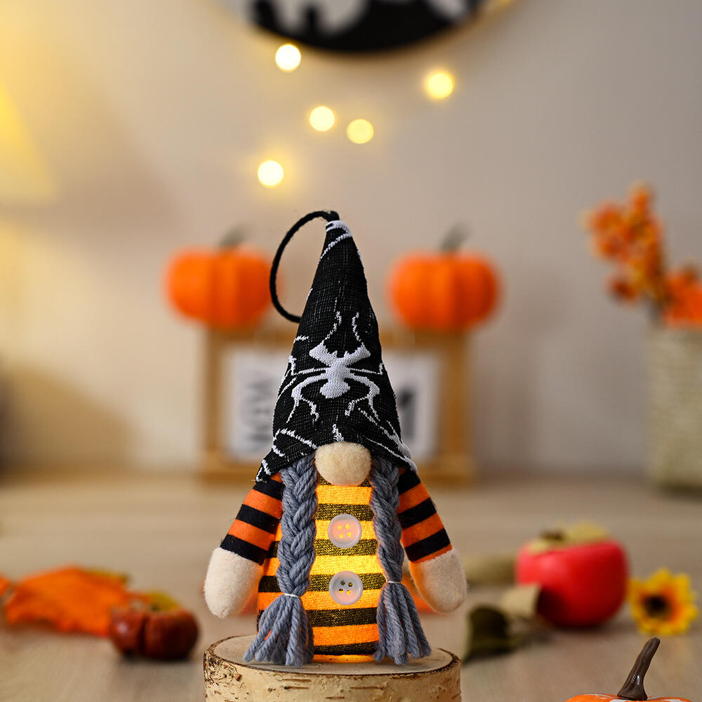 Halloween Gnome Lighted Plush Gnomes Gonk Bat With Lights Hanging Ornaments factory