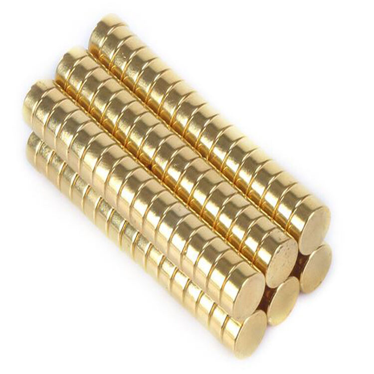 Gold-plated permanent neodymium magnet supplier