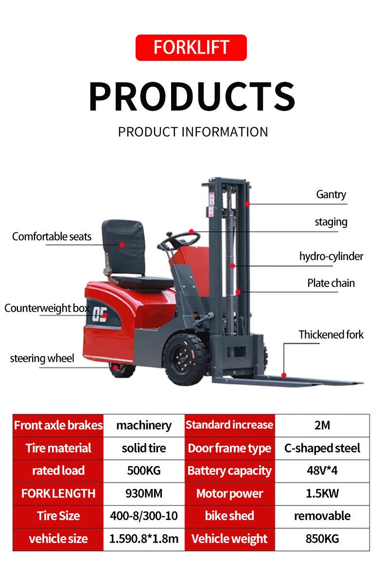 New Design Berserk portable forklift electric 3 wheel electric forklift truck 1 ton electric forklift manufacture