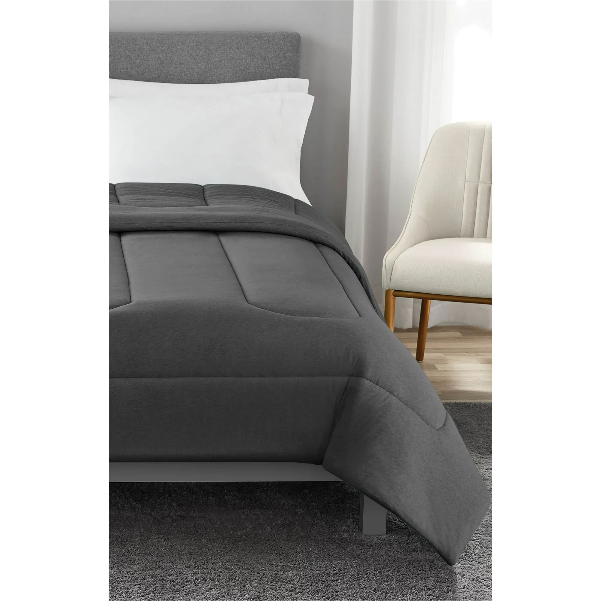 Wholesale Custom Good Quality Solid Color quilt duvet cotton polyester quilted gray comforter supplier