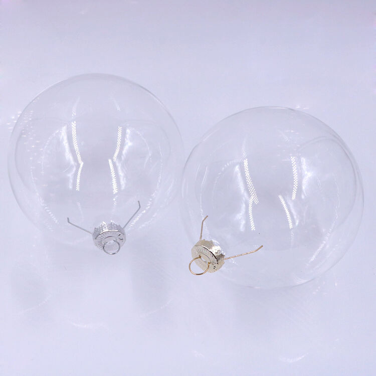 Decorative Customized Handblown Borosilicate Clear Ornament Christmas Glass Ball Wholesale manufacture