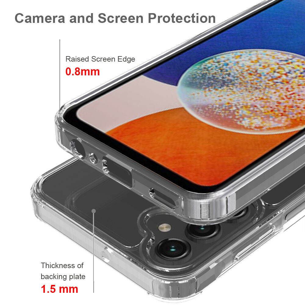 2 In 1 Tpu Pc Phone Case For Samsung Galaxy A15 Cases Luxury Design Anti Scratch Transparent Drop Proof Clear details