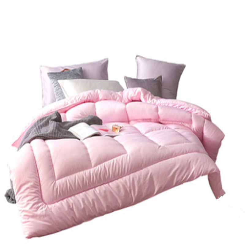 Luxury 100% polyester kng size pink bed duvet comforter