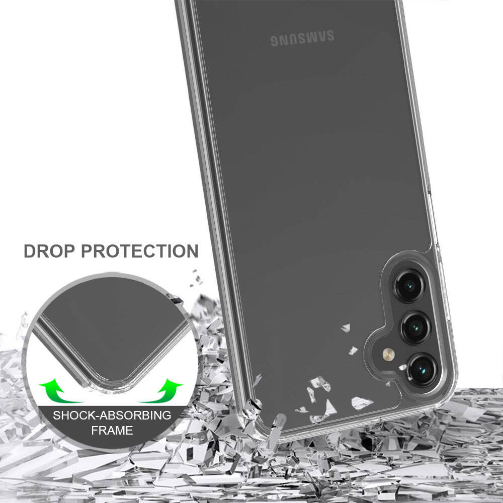 2 In 1 Tpu Pc Phone Case For Samsung Galaxy A15 Cases Luxury Design Anti Scratch Transparent Drop Proof Clear details